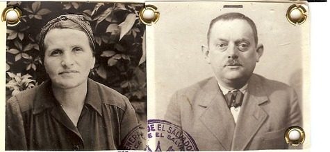 Ilona (Hentshe) Szender and Béla Wiesner, 1942 Salvadoran certificate photos