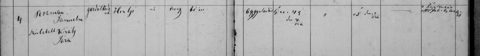 Pátroha Jewish death register, 4 December 1887, entry 4: Sára Király, widow of Samuel Rozman, born Horlyó (Ung county), aged 61. No record names Betti’s mother, so Sára as her moth