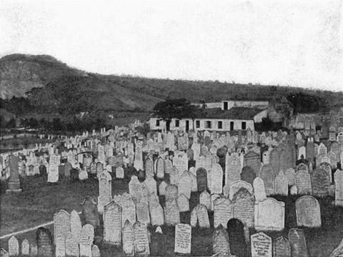 The old Jewish cemetery of Nikolsburg (Mikulov), print of a photograph, 1926; Rebeka’s home town